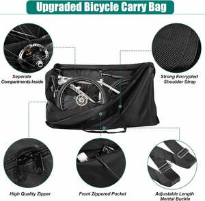 Sac de transport pliable pour vélo, sac de voyage pour cyclisme, porte-vélo certifié CE BSCI, taille personnalisable, tendance du moment - Product Image 4