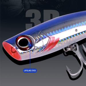 Leurres Popper, leurres nageurs, leurres de jigging pour la pêche en eau douce et en mer, pour la pêche en bateau, pour la truite, la carpe, le saumon, le brochet, le poisson-chat, la perche, le <span class=keywords><strong>maquereau</strong></span>, en ABS, leurres durs - Product Image 1