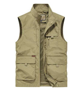 बाहरी पुरुषों के त्वरित सुखाने वाली पतली कमर के वसंत और ग्रीष्मकालीन अवकाश बहु-जेब फोटोग्राफी मछली पकड़ने वाली आस्तीन रहित कोट - Product Image 5