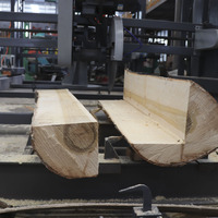 Scie à angle à double lame contrôlée par écran tactile PLC, scie circulaire automatique pour bois rond, pour bois carré