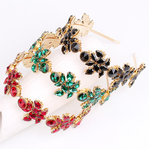 Serre-têtes en cristal pour femmes Hua Liyu, or, rouge, vert, blanc, accessoires de cheveux, coiffure tendance pour fête, mariage - Product Image 2