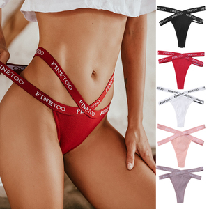 Dropshipping String en coton pour femme, sexy, style brésilien, avec lettres, sous-vêtements, <span class=keywords><strong>lingerie</strong></span> - Product Image 1
