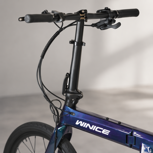 Bicicleta Eléctrica <span class=keywords><strong>Plegable</strong></span> de Carbono Completo de <span class=keywords><strong>20</strong></span> Pulgadas WINICE con Controlador Blue Dot WHEELTOP, 11 Velocidades, Pedal <span class=keywords><strong>Plegable</strong></span>, Bicicleta Urbana para Viajes - Product Image 6