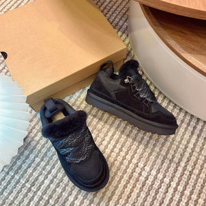 Nouvelles chaussures de neige basses à lacets en laine, de marque de luxe personnalisée MEL, pour la marche décontractée, par le designer - Product Image 3