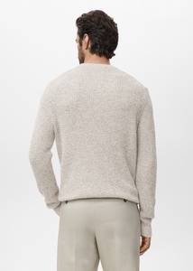 Pull ras du cou épais en mélange d'avoine pour homme, tricot lourd style Shaker, chaud pour l'hiver - Product Image 2