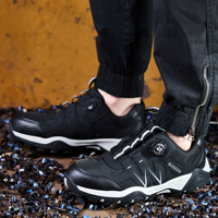Léger anti-dérapant respirant fonction norme européenne en acier orteil prix d'usine chaussures de sécurité pour hommes travail