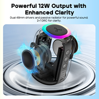 Speaker Portabel Tribit StormBox Mini+ dengan Lampu LED RGB Mini, Tahan Air IPX7 untuk Pesta Luar Ruangan dan Penggunaan di Rumah