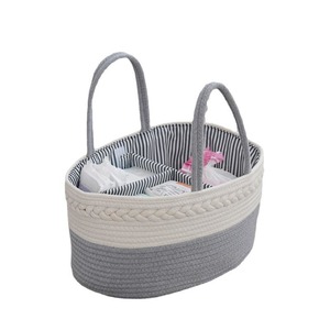 Handmade có thể tháo rời bông dây tã giỏ Nursery giặt Hamper tổ chức - Product Image 3