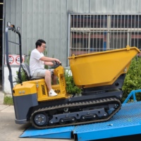 Mini-dumper sur chenilles 1,5T CE EPA Diesel Hydraulique pour la construction, le jardin et la ferme, livraison gratuite