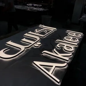 3d Outdoor Sign Titanium Gold Mirror Stainless Steel Led Signage Channel Letter Sign 3d Led Metal Letter Enseigne Lumineuse