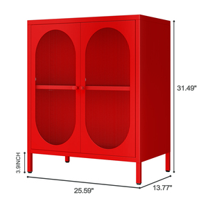 Nouveau style <span class=keywords><strong>de</strong></span> <span class=keywords><strong>buffet</strong></span> en métal rouge avec porte en verre, armoire en acier, meubles <span class=keywords><strong>de</strong></span> salle à manger pour <span class=keywords><strong>salon</strong></span> et cuisine - Product Image 4