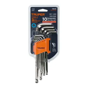Master Set di 36 pezzi di 10 tasti a botte a sfera lunghi Standard con Organizer