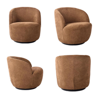 Fauteuil pivotant moderne CARLFORD, chaise d'appoint simple pour appartement, salon, chambre à coucher, fauteuils confortables et durables