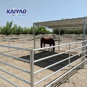 Paneles de valla de seguridad portátiles para caballos y ganado de metal, PVC recubiertos de para uso agrícola, inventario directo del fabricante