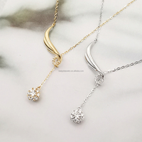 Collier pendentif populaire en or véritable 14K, bijoux Moissanite, cadeau pour femmes, collier en or jaune AU585, or chinois