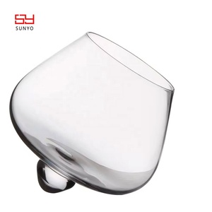 زجاج ويسكي بقاعدة كريستالية ثقيلة مائلة لسطح المكتب & واضح Stemless - Product Image 5