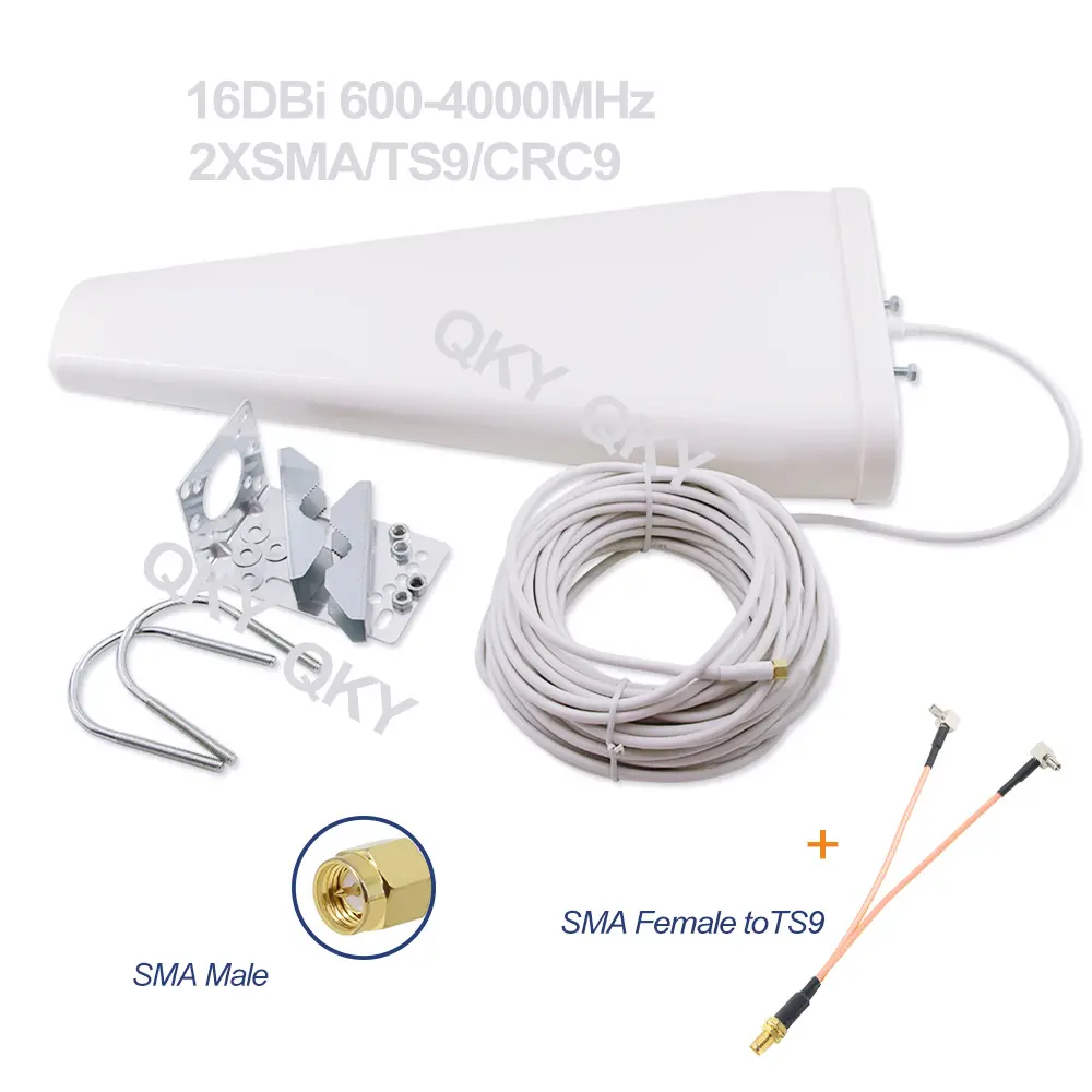 600-4000MHZ 2G/3G/4G/5G antena Yagi LPDA direccional exterior 16dBi para enrutador repetidor de señal de teléfono móvil