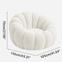 Canapé paresseux moderne en tissu peluche, gain de place, siège individuel pour salon et chambre à coucher