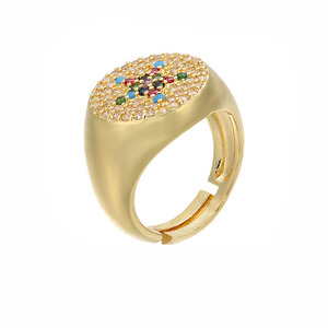 RM1097 — bague Chic en <span class=keywords><strong>diamant</strong></span> arc-en-ciel, nouvelle collection, bijou avec étoile à pavé, bijou plat, 2020 - Product Image 3