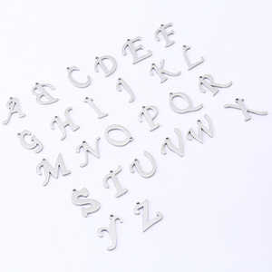 Cuentas Espaciadoras de Letras y Números Deslizantes de Acero Inoxidable Metálico 3D Más Vendidas en 2022 para Pulseras y Collares DIY - Product Image 2