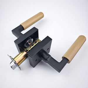 คันเกียร์สำหรับประตูภายในทำจากผ้าซาตินอัลลอยสังกะสีแบบปุ่มล็อคสำหรับงานหนักแบบหรูหราทันสมัย - Product Image 6