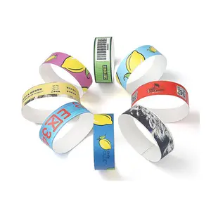 Wholesale Custom Colored Printed Tyvek Wrist Band Tyvek Paper Wristband Bracelet For Event