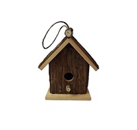 Tcbci — maison d'oiseaux sauvages en bois, décoration de jardin, en écorce, pour l'extérieur, bon pour l'environnement