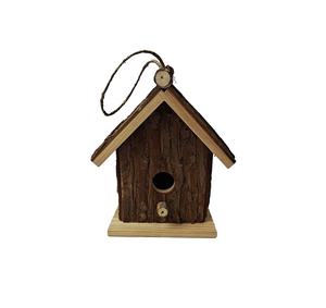 Bsci auedjardim decoração latido madeira pássaro selvagem casa para fora eco-amigável casa de pássaro de madeira para fora - Product Image 6