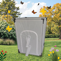 Habitat de Luxe Solide pour Papillons, Grande Cage d'Élevage d'Insectes, Manchon en Maille pour Monarches et Reptiles, Boîte Écologique à Fermeture Éclair