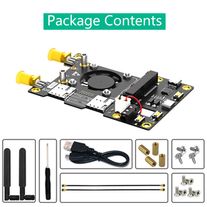 Carte adaptateur PCIE réseau LTE Raspberry Pi 3 Gram avec ventilateur LED à changement de couleur et base de montage Stock Base Hat pour Raspberry Pi 3 Gram - Product Image 5