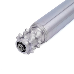 GCS Dia 50mm/60mm Rodillo de accionamiento de dientes de acero inoxidable con resorte Rodillo de cadena de piñón doble - Product Image 1