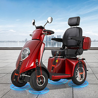 Scooter Eléctrico de Cuatro Ruedas con Freno Electromagnético para Personas Mayores, Convertible en un Vehículo Familiar, Fabricantes de Comercio Exterior