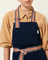 Tablier à bavette en jean sans manches personnalisé pour hommes uniforme de nettoyage de cuisine durable pour les serveurs Baristas travailleurs de café