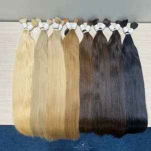 Wholesale Human Hair Extension Supplier Vendor Cabello Humano Natural Russian Remy Virgin Double Drawn Raw Cuticle Aligned Hair