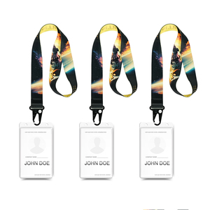 Hot Selling Nylon <b>Lanyard</b> Silkscreen <b>Polyester</b> Badge Reel <b>Lanyard</b> With Metal Buckle - Product Image 1