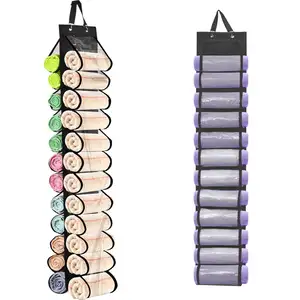 Foldable Leggings Organizer Clothes Towel Storage Bag 24 Compartments Hanging Closet Organizers Suitable For Jeans T-Shirts