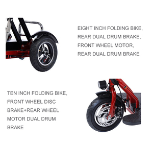 קורקינט ניידות פנאי מתקפל בעל שלושה גלגלים, מנוע ללא פחמים, סוללת ליתיום, טווח נסיעה 30-60 ק\\\"מ, שלדת פלדה - Product Image 5