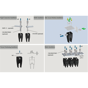 Dua jari lembut sentuh kombinasi Robot cangkir hisap/cakar udara pengganti pneumatik <span class=keywords><strong>Gripper</strong></span> dengan plastik cakar mikro fitting - Product Image 3