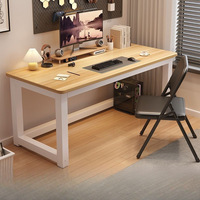 Bureau d'ordinateur simple, bureau à domicile, chambre à coucher, étude, petit bureau minimaliste moderne rectangulaire en bois, table de bureau
