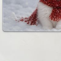 Tapis de souris gaming XXL argenté, motif chat, tapis de bureau couleur intégrale, base antidérapante en caoutchouc, motif personnalisé