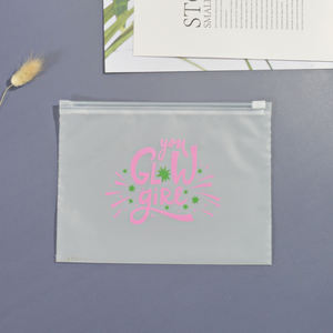 Vêtements Ziplock Sacs En Gros Impression Personnalisée <span class=keywords><strong>Sac</strong></span> À Fermeture Éclair avec logo pour Vêtements Givré Curseur Eva Blanc Zipper Vêtements Sacs - Product Image 4