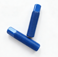 A193-B7 Alloy Steel Fluoropolymer Coated Square Head Fully Threaded Stud Bolt for Heavy Industry Flange Connections