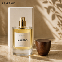 Nouvelle Tendance 2026 : Flacon de Parfum Vide en Verre Cylindrique Transparent de Luxe (30ml, 50ml, 100ml) avec Bouchon Conique en Bois