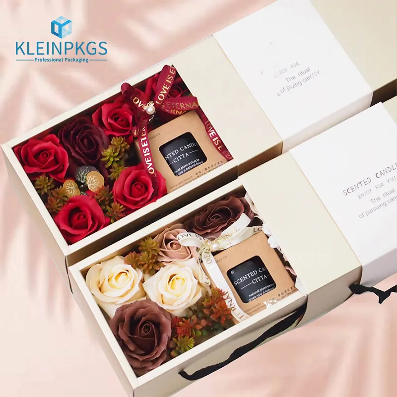 Two - Piece Flower Gift Box With Gold Round Flower Box Crown Flower Box