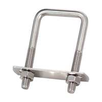 Ensemble de boulons en U carrés en acier inoxydable 304, vis en U à angle droit, fixation pour tube carré