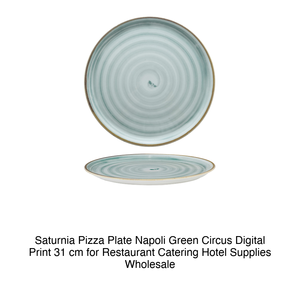 Assiette à pizza Napoli Green Circus 31 cm Impression numérique Saturnia - Product Image 2