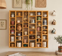 Étagère murale en bois pour tasses à café, porte-tasses artisanal, support de rangement rustique pour station café de cuisine, arbre à tasses écologique
