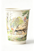 Mini-gobelet jetable biodégradable et compostable en papier kraft à paroi simple pour dégustation de boissons et portions individuelles