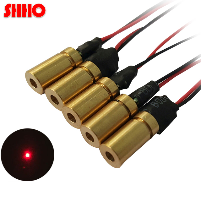 High Quality 635nm 5mw Red Dot Laser Module Diameter 6mm Adjustable Spot Industrial Small Size Machine Production Locator