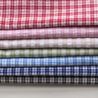 Tissu Popeline Jacquard à Carreaux Teint en Fil Coton Polyester Nouveau Design pour Vêtements Décontractés et Sacs